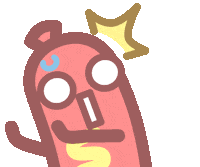 Shocked Hot Dog Sticker by SAMWOO288