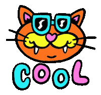 Cool Cat Sticker by Russell Taysom