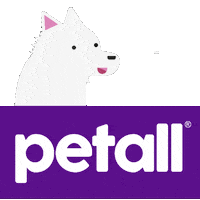 petall heart dog like purple Sticker