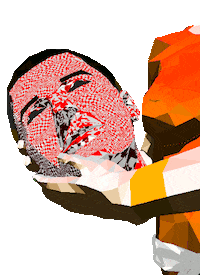 Art Holding Sticker by badblueprints