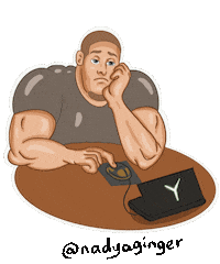 NadyaGinger bored nadyaginger alyosha alyoshenka Sticker