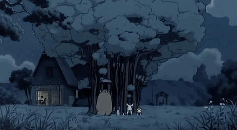 studio ghibli tree GIF