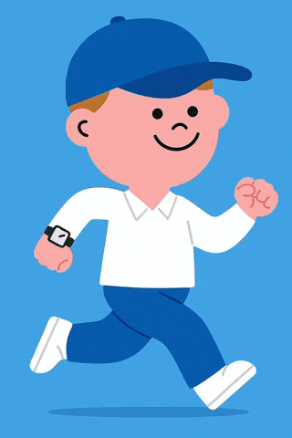 BrzzyWeather running character hat weather GIF