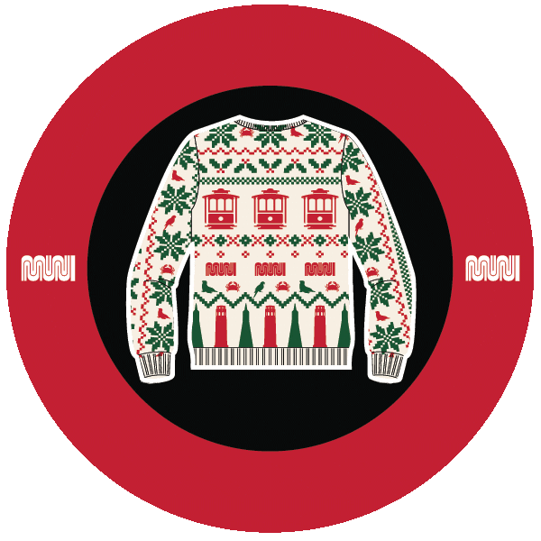 San Francisco Winter Sticker by SFMTA-Muni