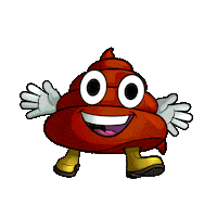 Hugo_FM flying poop fart poo Sticker