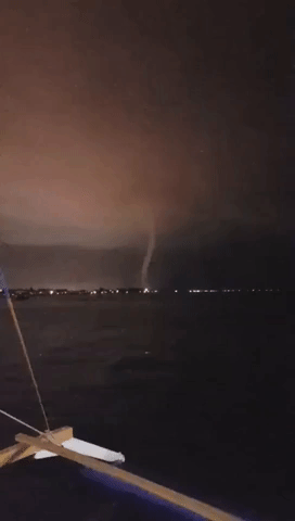 Tornado Moves Along Davao Coastline Destroying Homes in Philippines