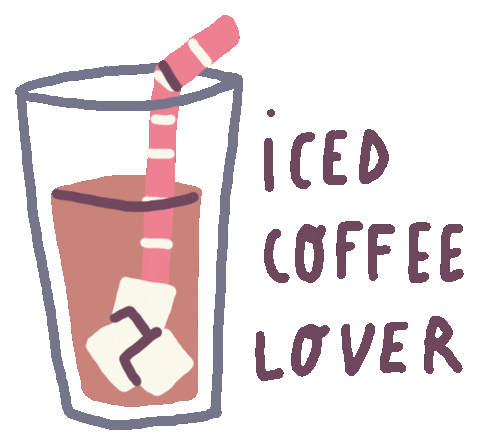 Iced Coffee Summer Sticker by Sara Maese