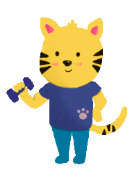 cat workout Sticker