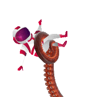 GrupoBitNet pixel weird astronaut octopus Sticker