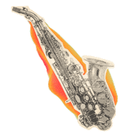 Saxophone Sticker by Cross The Tracks