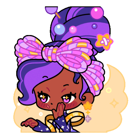SparklesMagicalMarket gold tea purple sparkles Sticker