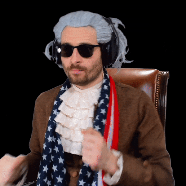 Excited Founding Father GIF