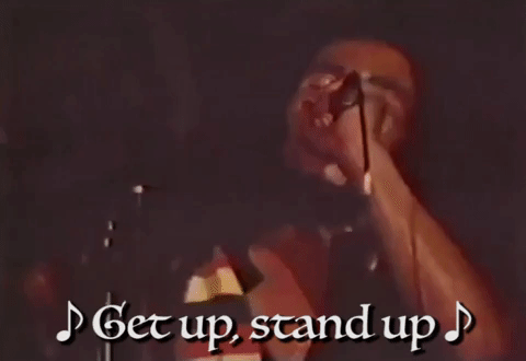 stand up GIF by Bob Marley