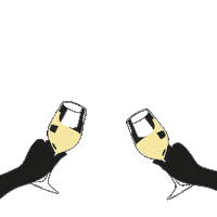 White Wine Cheers Sticker by Toro Loco Wine