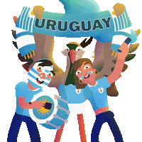 Uruguay Qatar2022 Sticker by Manne Nilsson