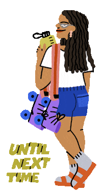 Skating Roller Girl Sticker