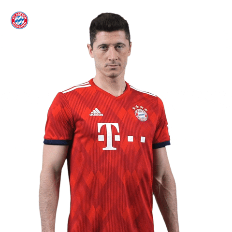 robert lewandowski lol GIF by FC Bayern Munich