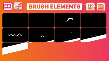 Animated Brush Elements and Titles