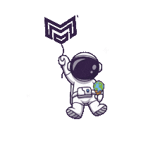 mrurbinaco space world ice cream astronaut Sticker