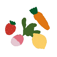 Fruits Vegetables Sticker by Studio Nyps