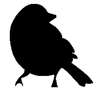 Black Bird Design Sticker