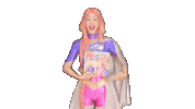 Feliz Super Woman Sticker by Luli Pampin