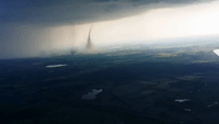 Aerial Footage Shows Double Tornado Over Schleswig-Holstein