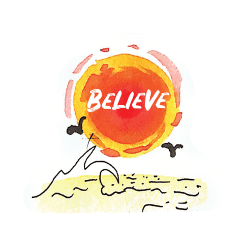 Believe Sticker by Klosh