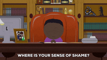 token black office GIF by South Park 