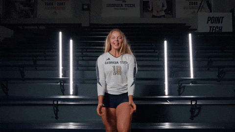Georgia Tech Volleyball GIF by Georgia Tech Yellow Jackets