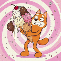 Melting Ice Cream Cone GIF by BONK