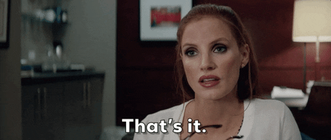 Thats It Jessica Chastain GIF by Molly’s Game