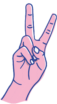 Right Hand Peace Sticker by Nevi Ayu E.