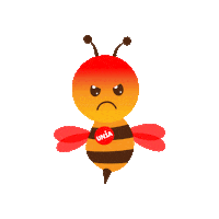 Angry Bee Sticker by Unia
