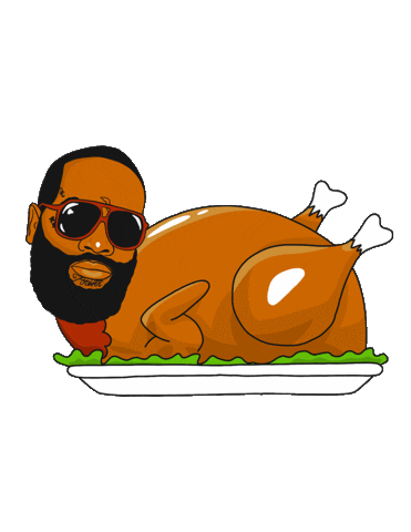 rappersasfood giphyupload food thanksgiving turkey Sticker