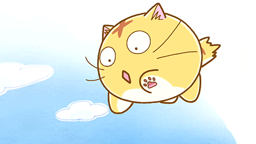cat flying GIF