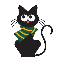 Black Cat Halloween Sticker by William & Mary