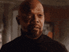 Movie gif. Samuel L Jackson as John Shaft in the movie Shaft looks taken aback, stunned into silence.