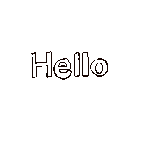 Typography Hello Sticker