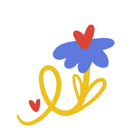 Spring Flower Heart Sticker