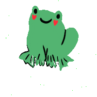 peachbabystudio jump bounce frog op Sticker
