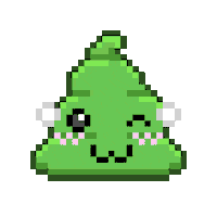 Pixel Shitting Sticker by Poopies.io