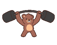 Stay Strong Teddy Bear Sticker by BEARISH