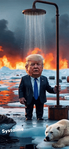 Trump Shower GIF by systaime