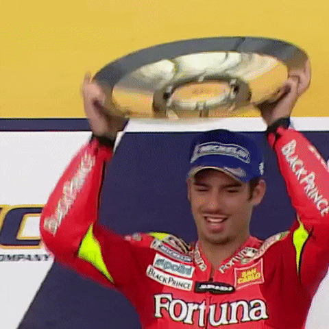 Winner Trophy GIF by MotoGP