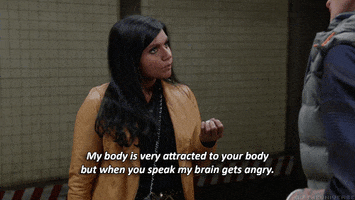 stop talking mindy kaling GIF