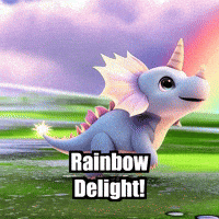 Rainbow Rain GIF by Divineasaur