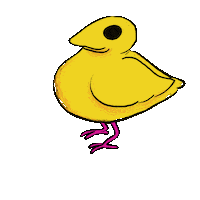 asthma_ya bird walking easter birds Sticker