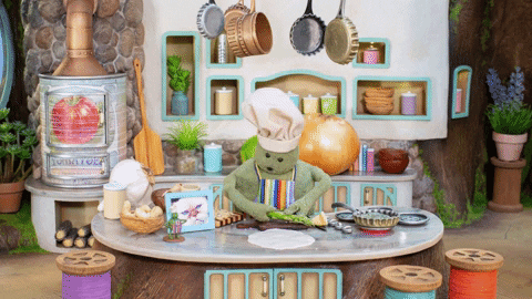 TheTinyChefShow giphyupload cat cooking pets GIF