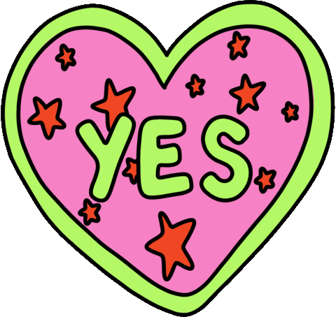 Yes Sticker by Poppy Deyes